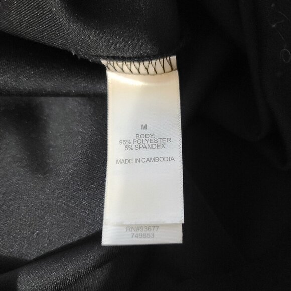 Bisou Bisou Michele Bohbot Pencil Skirt Women's Size M Black Scalloped Laser Cut - Picture 5 of 7